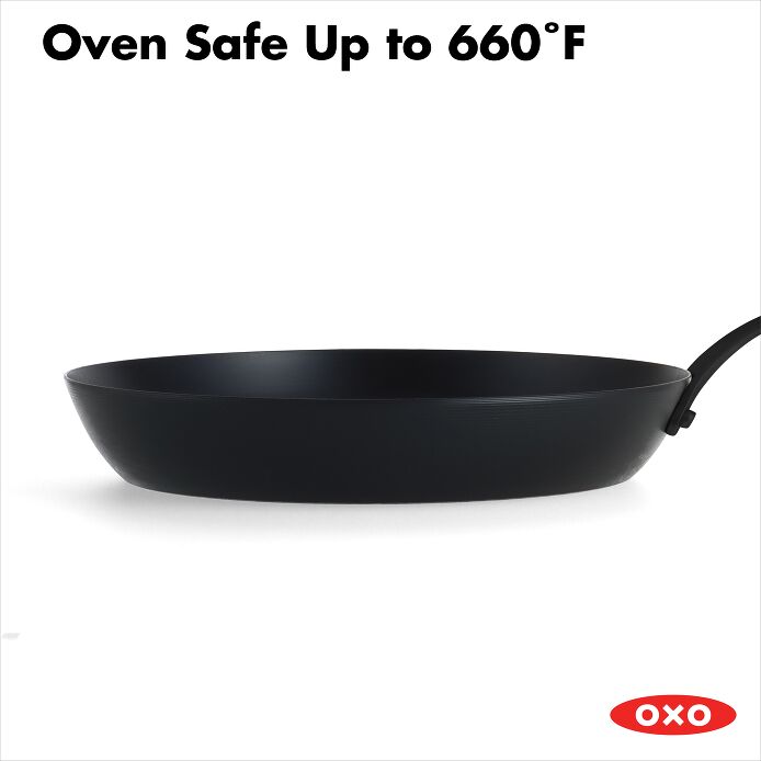 OXO Obsidian Carbon Steel 10" Frypan with Silicone Sleeve - image 6