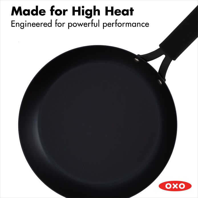OXO Obsidian Carbon Steel 10" Frypan with Silicone Sleeve - image 7