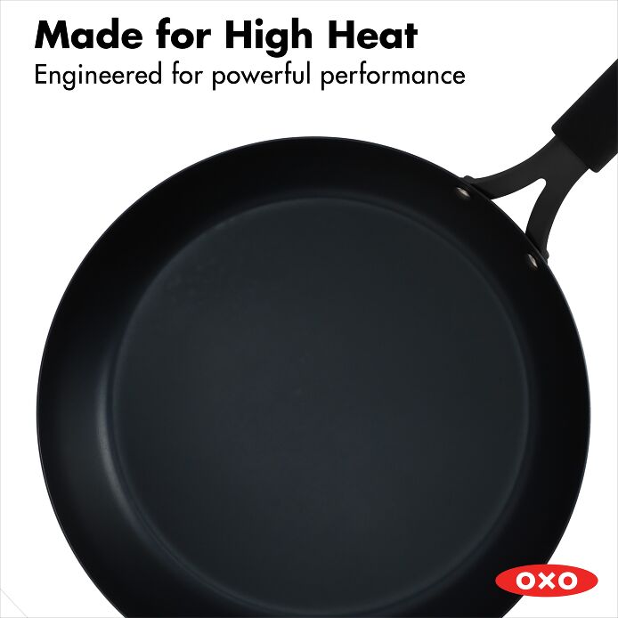 OXO Obsidian Carbon Steel 12" Frypan with Silicone Sleeve - image 7