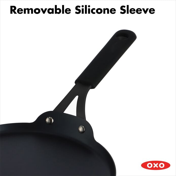 OXO Obsidian Carbon Steel 10" Crepe Pan with Silicone Sleeve - image 5