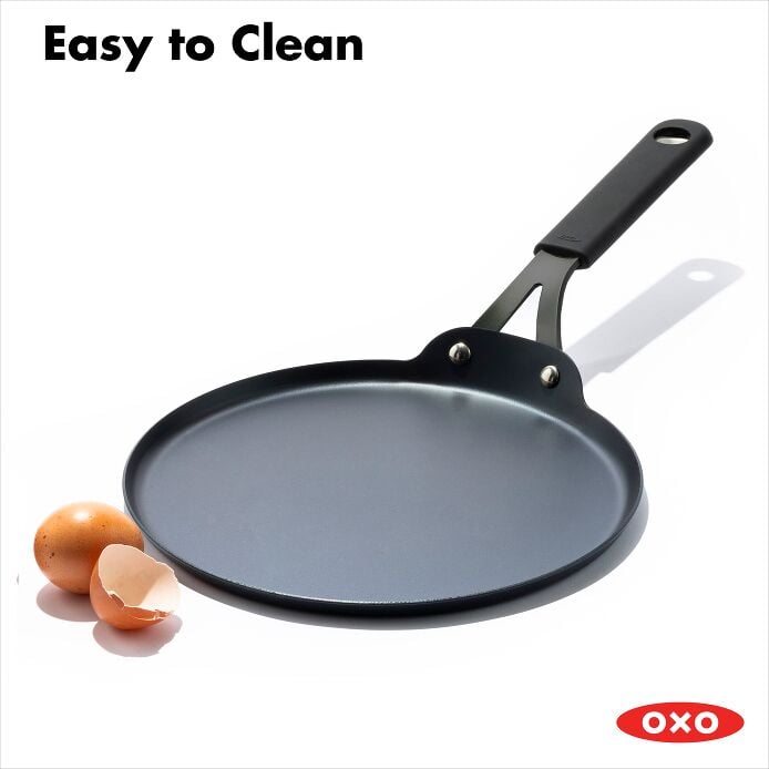 OXO Obsidian Carbon Steel 10" Crepe Pan with Silicone Sleeve - image 8