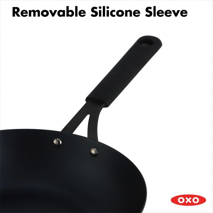 OXO Obsidian Carbon Steel 12" Wok with Silicone Sleeve - image 5