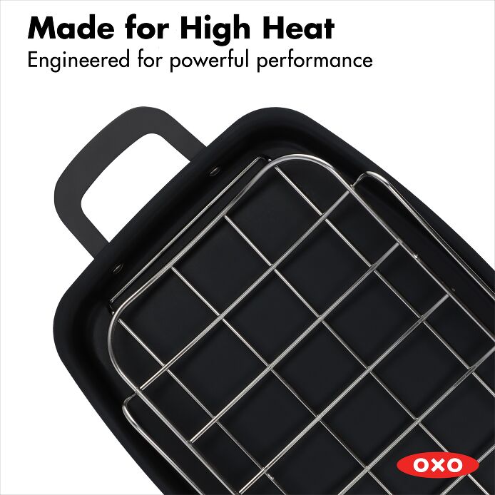 OXO Obsidian Carbon Steel Roaster with Rack - image 6