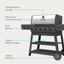Char-Broil Performance Series™ FlavorMax™ 5 Burner Gas Grill Cart with Side Burner Gray - product image 7
