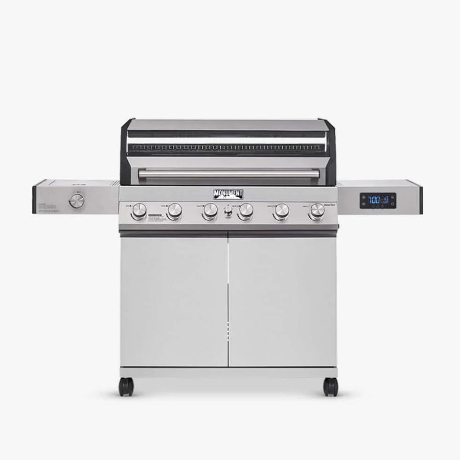 Monument Grills Denali 605 Series | 6 Burner Smart Tech Propane Gas Grill in Stainless Steel (Natural Gas Convertible)