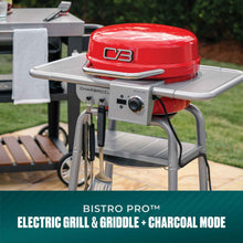 Char-Broil Bistro Pro™ Electric Grill & Griddle + Charcoal Mode Red - product image 2