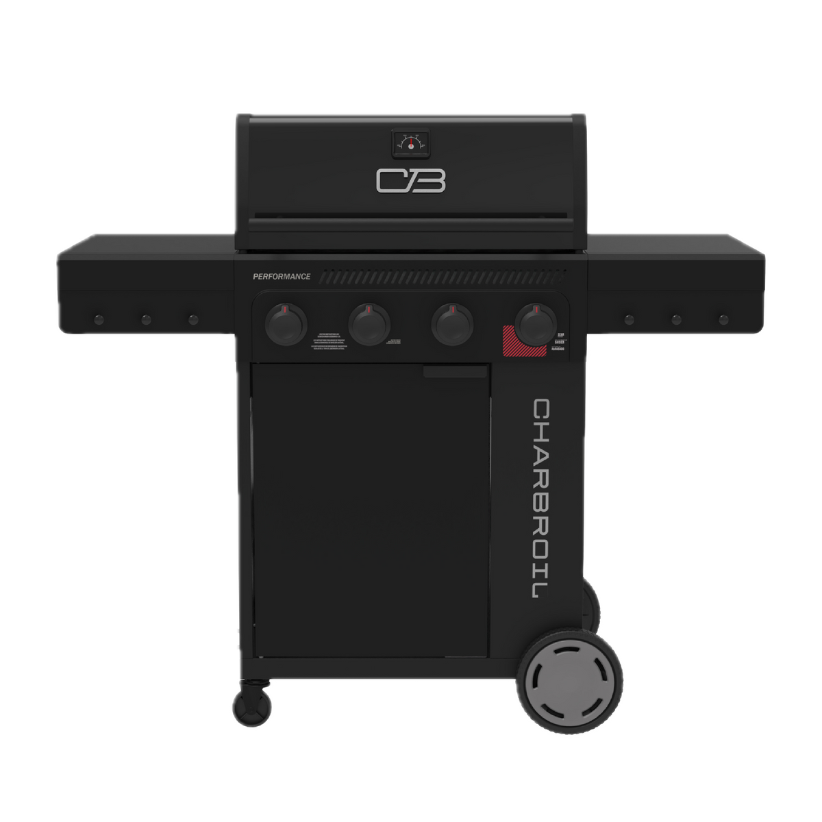 Char-Broil Performance Series™ 4-Burner Gas Grill with FlavorMax™ and Sear Burner (Cabinet, Blackout)