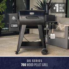 Black Pit Boss DX Series 700 Wood Pellet Grill on wheels.