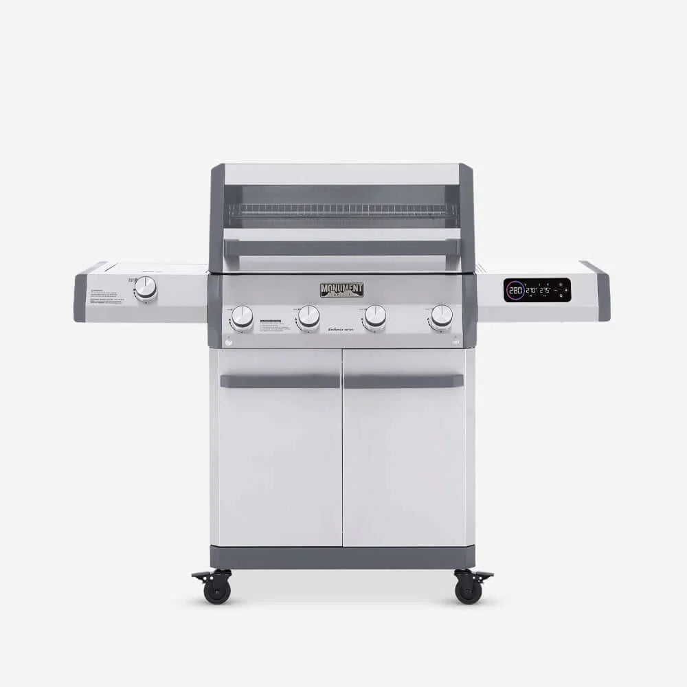 Monument Grills Eminence 405 Series | 4 Burner Tech Propane Gas Grill in Stainless Steel