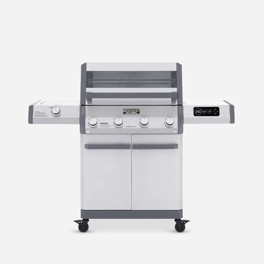 Monument Grills Eminence 405 Series | 4 Burner Tech Propane Gas Grill in Stainless Steel