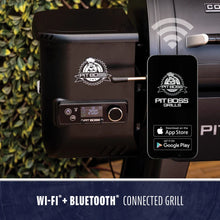 Black Pit Boss Grills connected grill with Wi-Fi and Bluetooth.