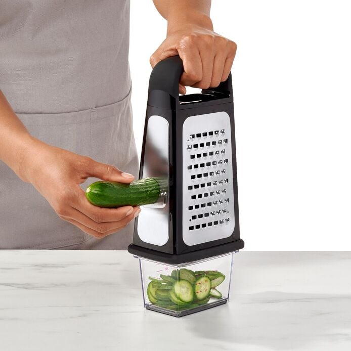 OXO Good Grips Etched Box Grater With Removable Zester - image 7