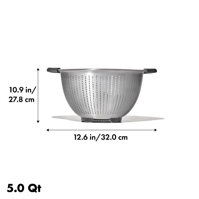 OXO 5 Qt Stainless Steel Colander - image 2