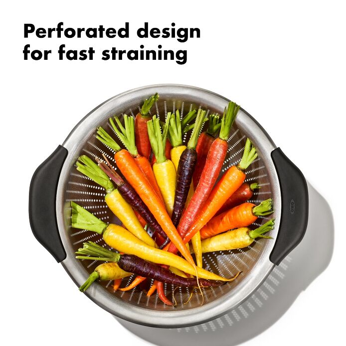 OXO 5 Qt Stainless Steel Colander - image 4