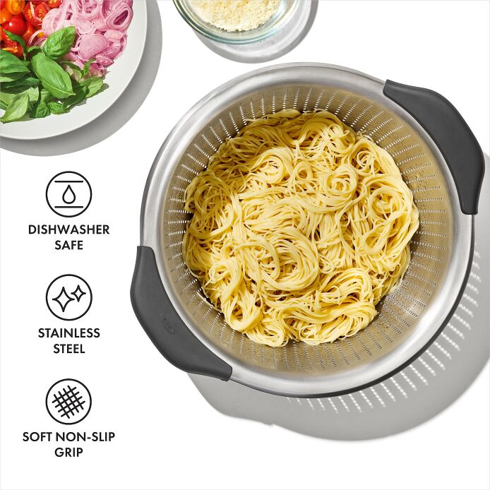 OXO 5 Qt Stainless Steel Colander - image 6