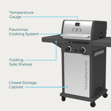 Char-Broil Performance Series™ FlavorMax™ 2 Burner Gas Grill Cabinet with Foldable Side Shelves Gray Stainless - product image 5