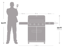 Monument Grills Mesa 425 Series | 4 Burner Propane Gas Grill in Black