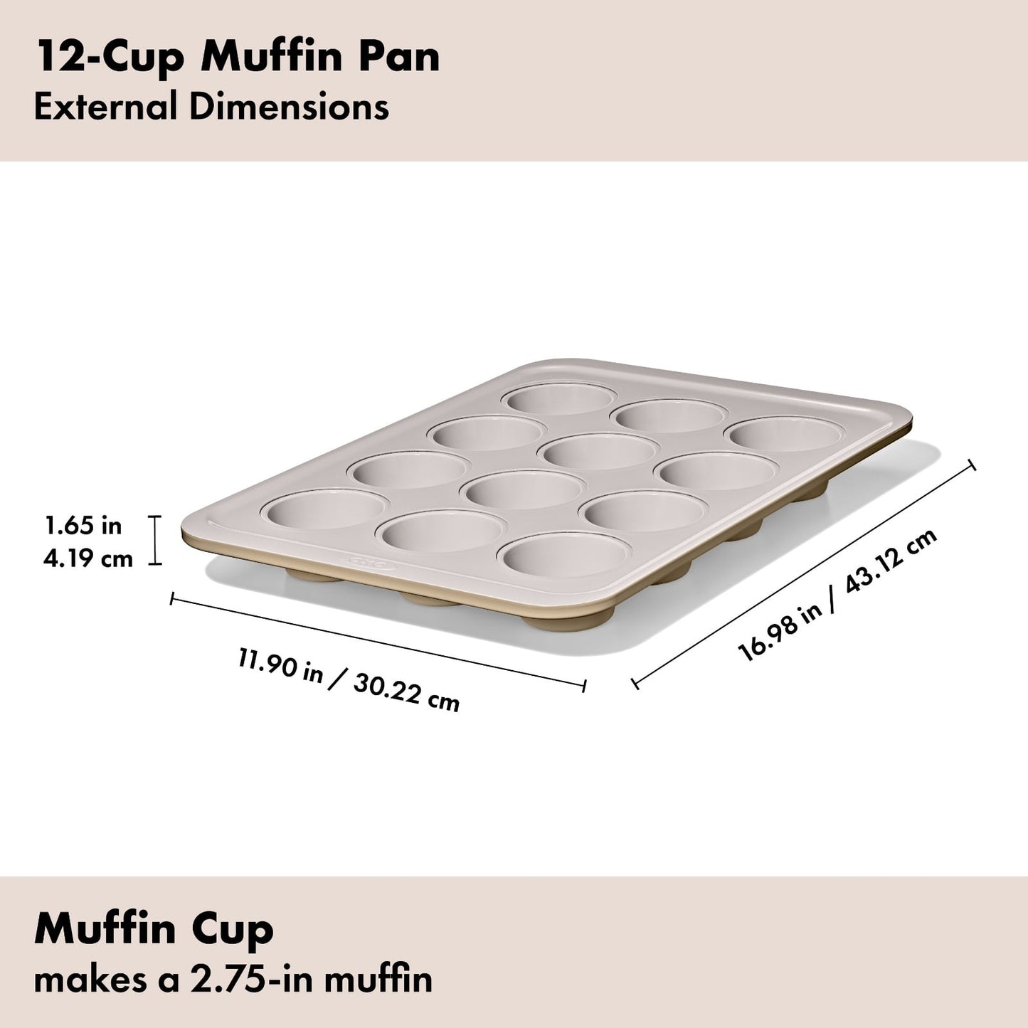 OXO Non-Stick Pro Ceramic Coated Metal Bakeware 12 Cup Muffin Pan - image 7