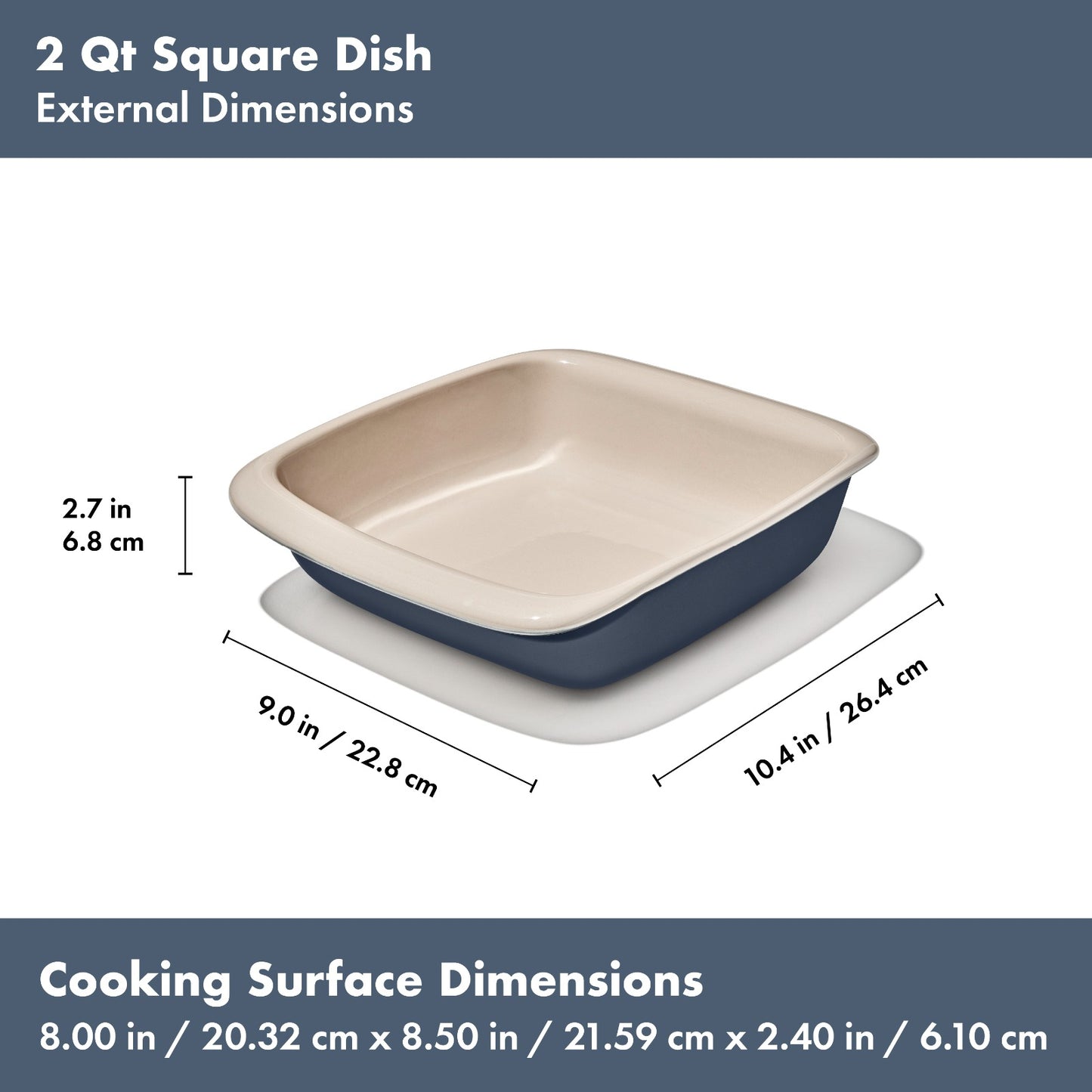 OXO 2 Qt Square Stoneware Baking Dish - image 12