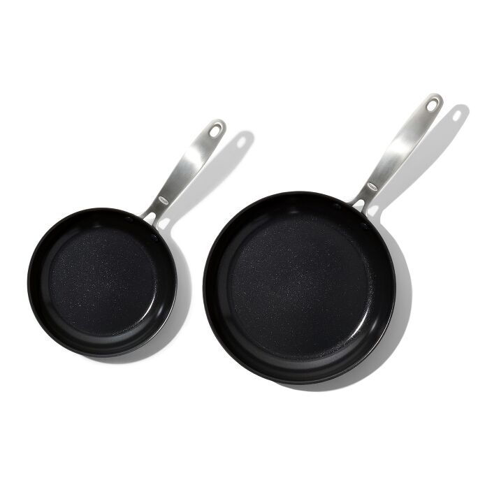 OXO Enhanced Non-Stick 2-Piece Frypan Set — Black - image 2