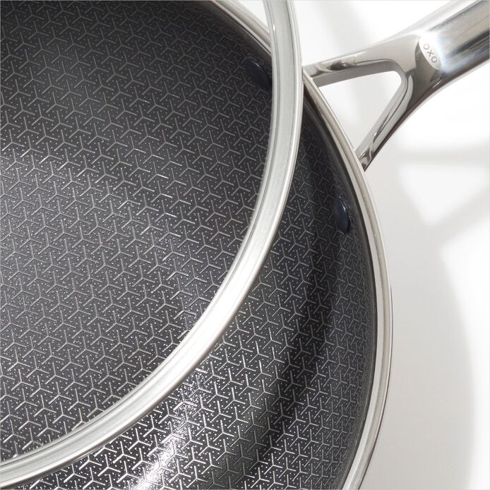 OXO Trident Hybrid Non-Stick Stainless Steel 5 Qt Wok with Lid - image 3