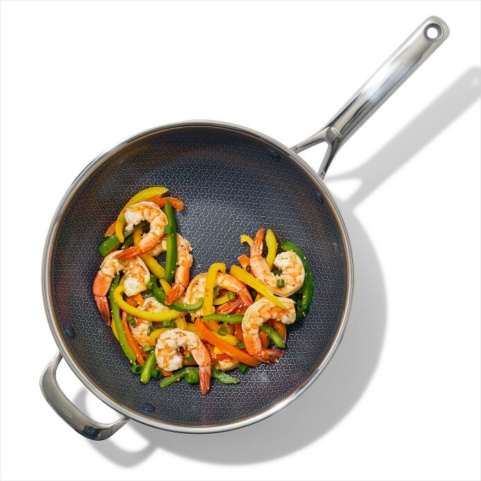 OXO Trident Hybrid Non-Stick Stainless Steel 5 Qt Wok with Lid - image 5