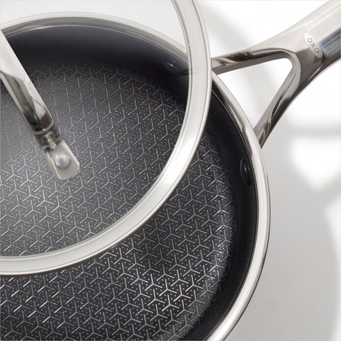 OXO Trident Hybrid Non-Stick Stainless Steel 2.5 Qt Saucepan with Lid - image 4