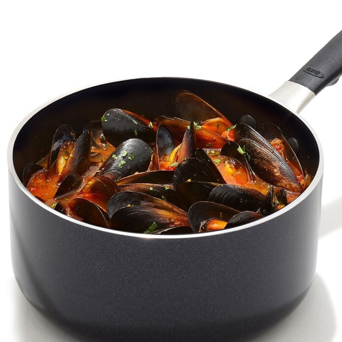 OXO Stainless Steel Everyday 1.6 qt Saucepan with Lid - image 2