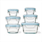 OXO 12-Piece Smart Seal Glass Container Set - Arctic Blue