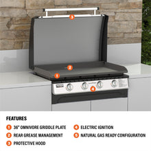 36" Built-in Griddle with Hood (Natural Gas)