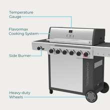 Char-Broil Performance Series™ FlavorMax™ 6 Burner Gas Grill Cabinet with Sear Burner and Side Burner Gray Stainless - product image 12