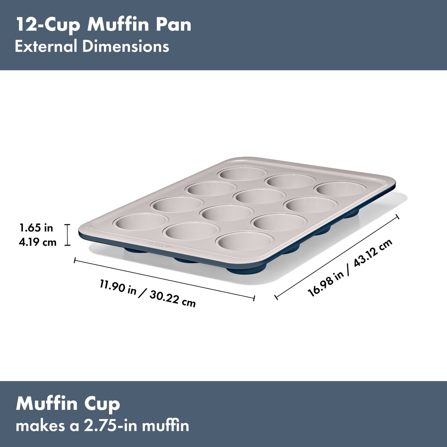 OXO Non-Stick Pro Ceramic Coated Metal Bakeware 12 Cup Muffin Pan - image 8