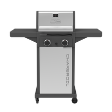Char-Broil Performance Series™ FlavorMax™ 2 Burner Gas Grill Cabinet with Foldable Side Shelves Gray Stainless - primary product image