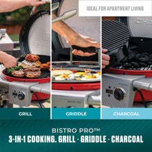 Char-Broil Bistro Pro™ Electric Grill & Griddle + Charcoal Mode Red - product image 3